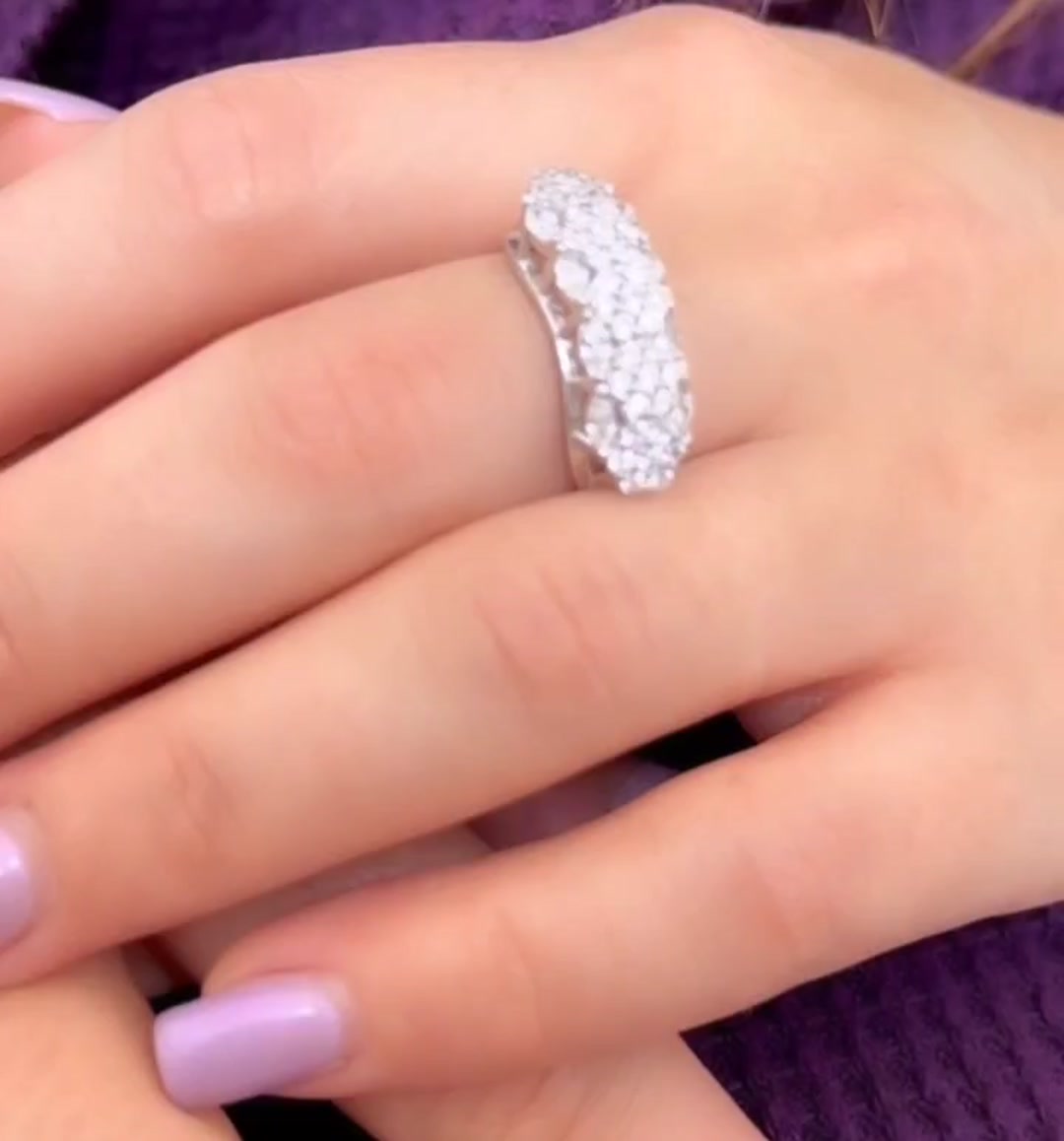 انگشتر نقره زنانه مدل فلاور 73