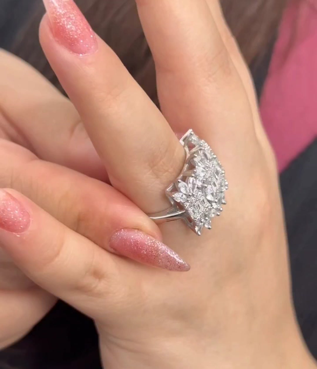 انگشتر نقره زنانه مدل مارکیز 119