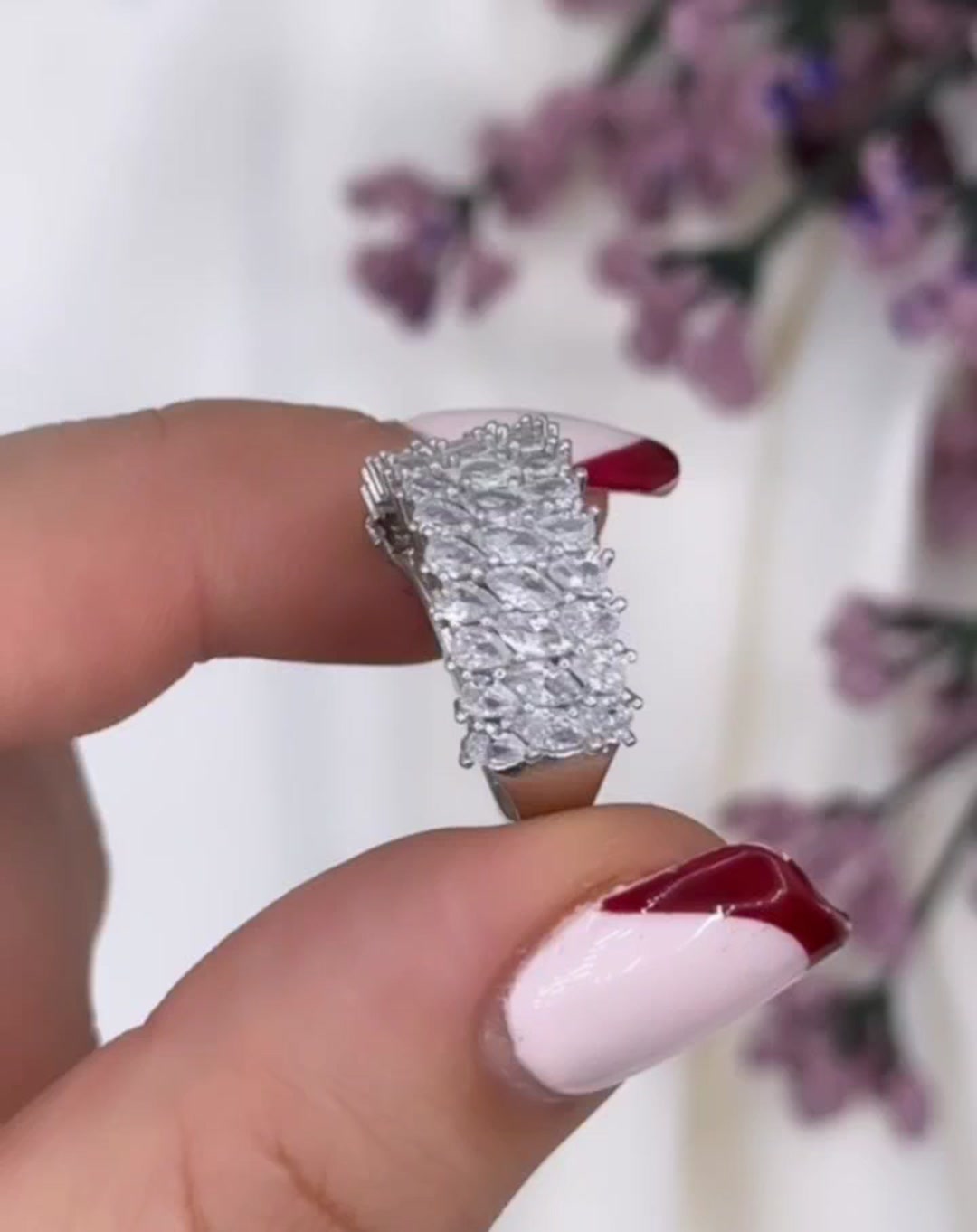 انگشتر نقره زنانه مدل مارکیز 106