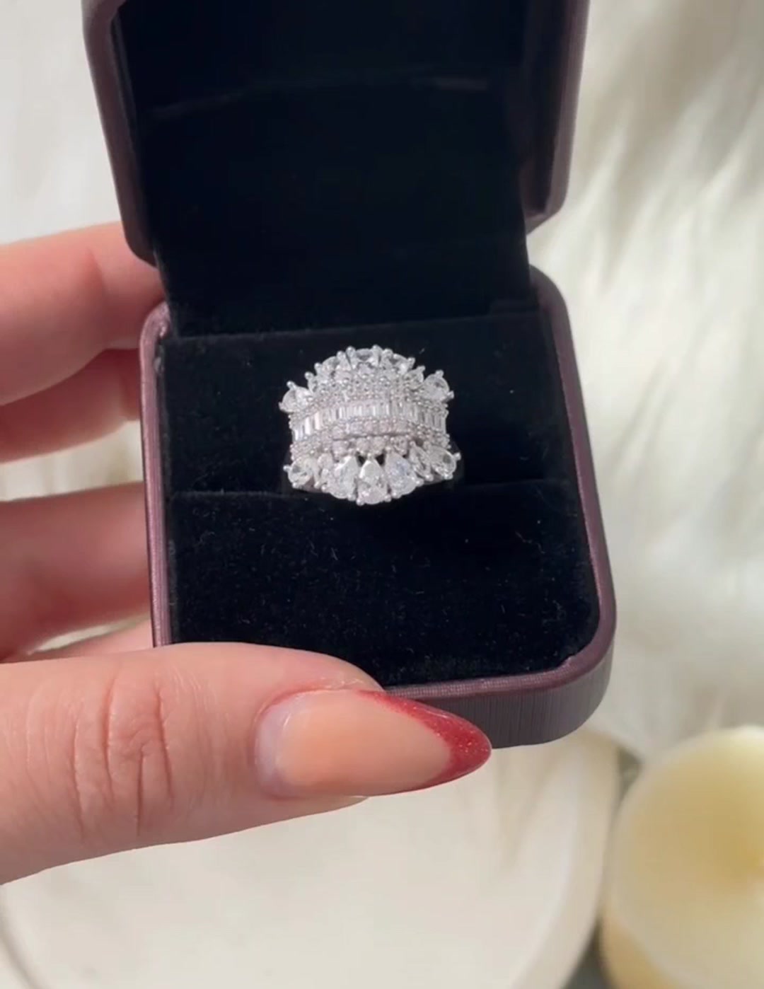 انگشتر نقره زنانه مدل مارکیز 104